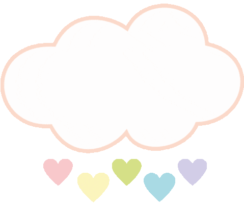 Cloud Hearts Sticker