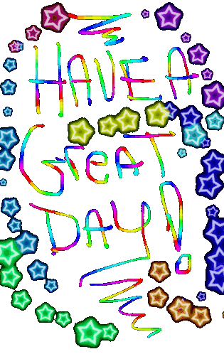 Have a Great Day Rainbow Stars Sticker
