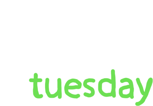 Neo Tuesday Animated Text Sticker