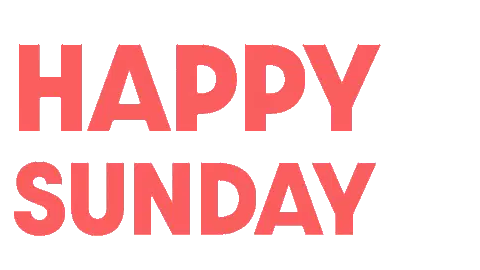 Happy Sunday Text Changing Colors Sticker