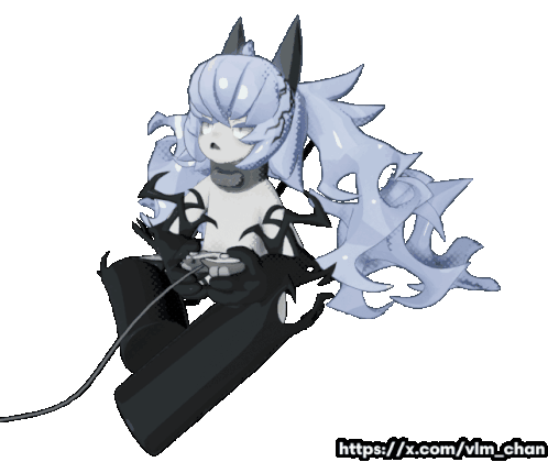VLM-chan Gaming Focused Sticker