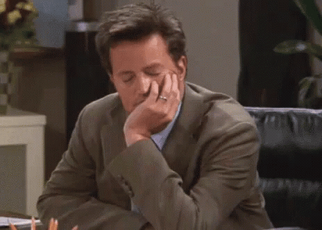 Chandler Bing reaction perfectly captures the boredom