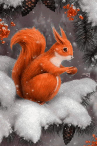 Noviy God Happy New Year 2020: Squirrel