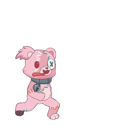 Bear and Glooper High Five | Friendship Day Sticker
