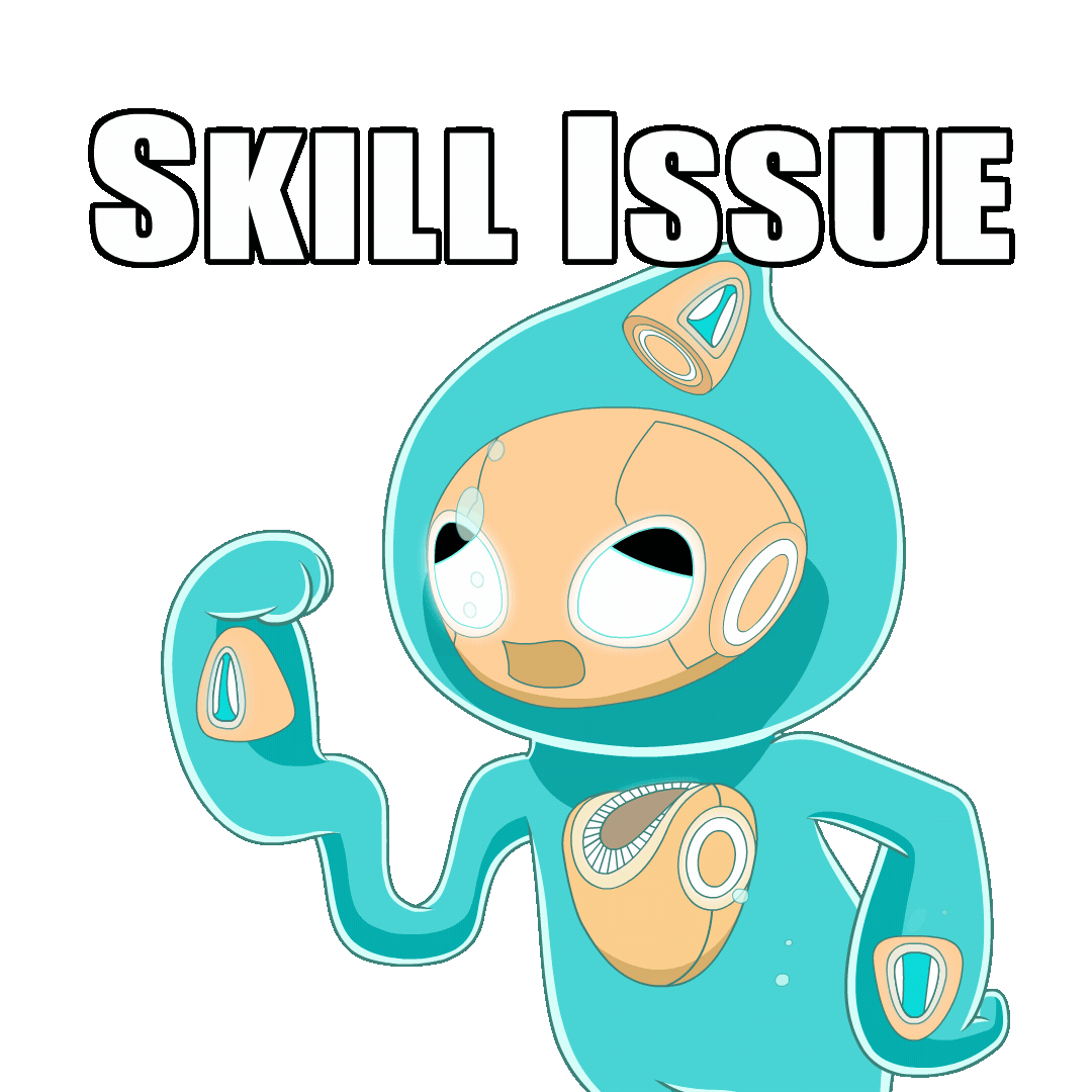 Glooper Tries to Flex but the Muscle Dangles | Skill Issue Sticker