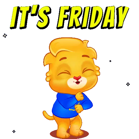 It's Friday! Happy Cute Cartoon Animal