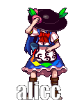 Alice Margatroid Dangr Qbroots Sticker