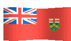 Waving Ontario Flag Sticker