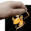 Captain Kirk Getting a Pet Hat Sticker